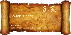 Bauch Bercel névjegykártya